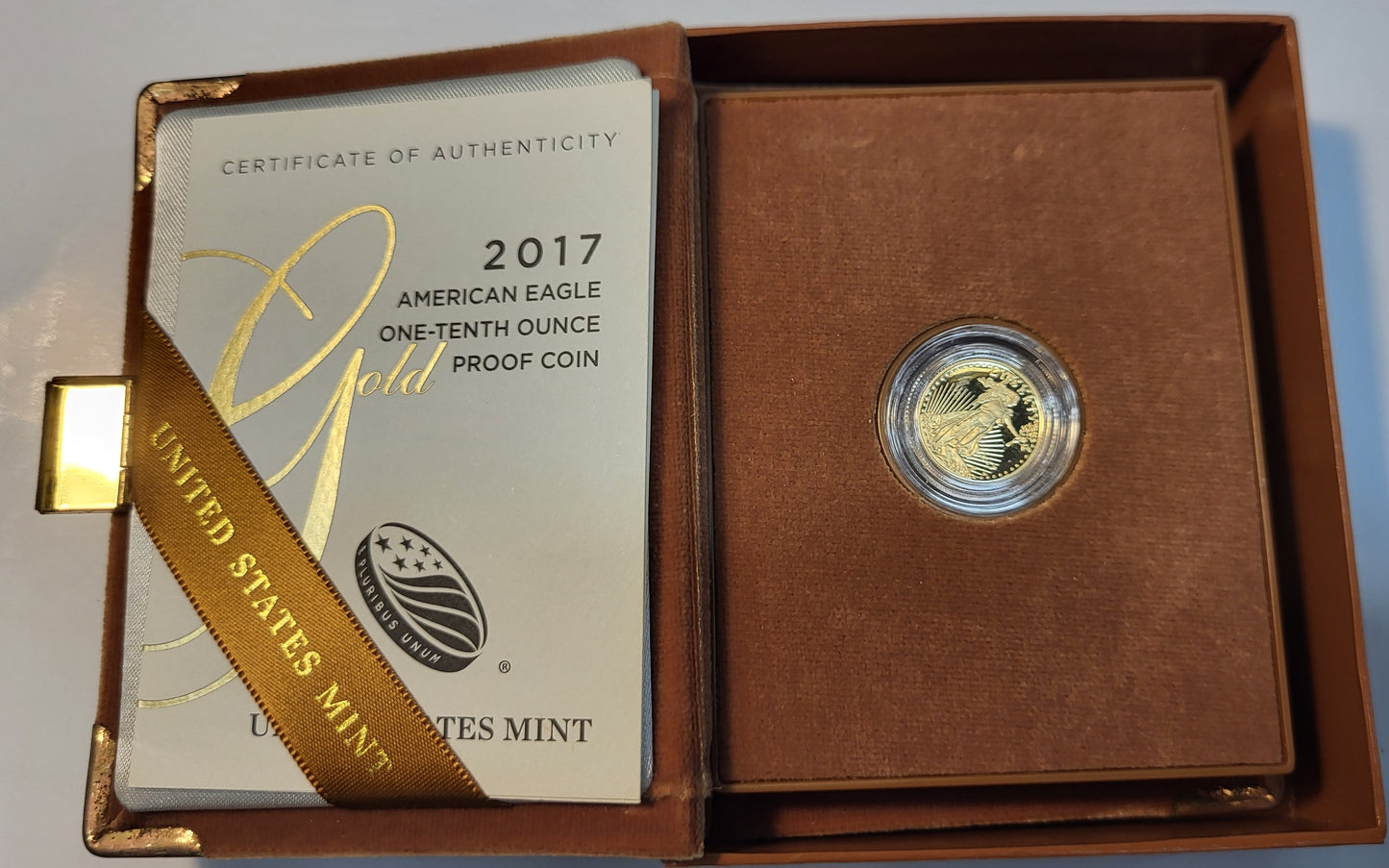 2017 American Eagle 1/10 ounce Gold Proof