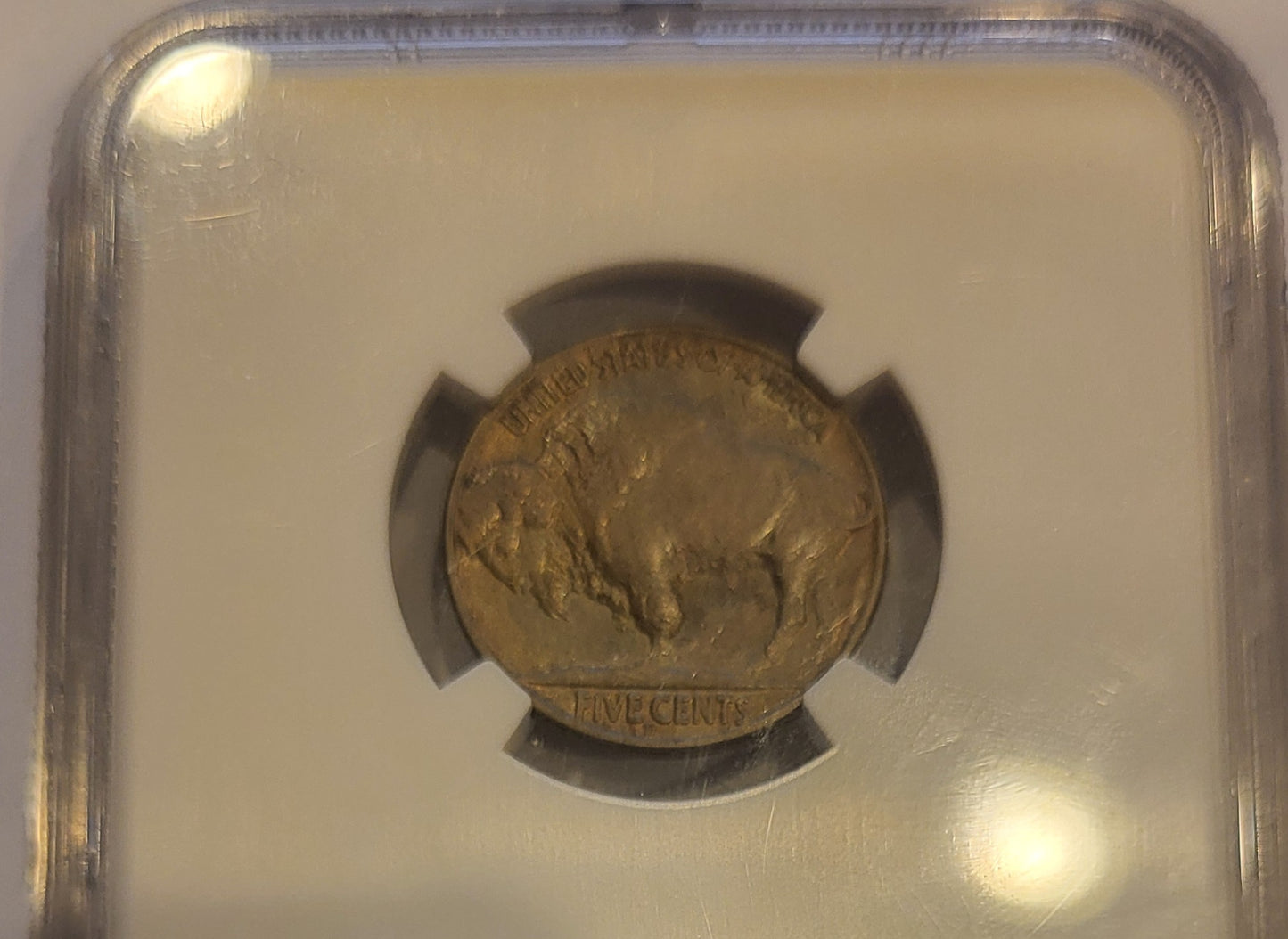 1937-D 3 Legs 5c NGC AU 58