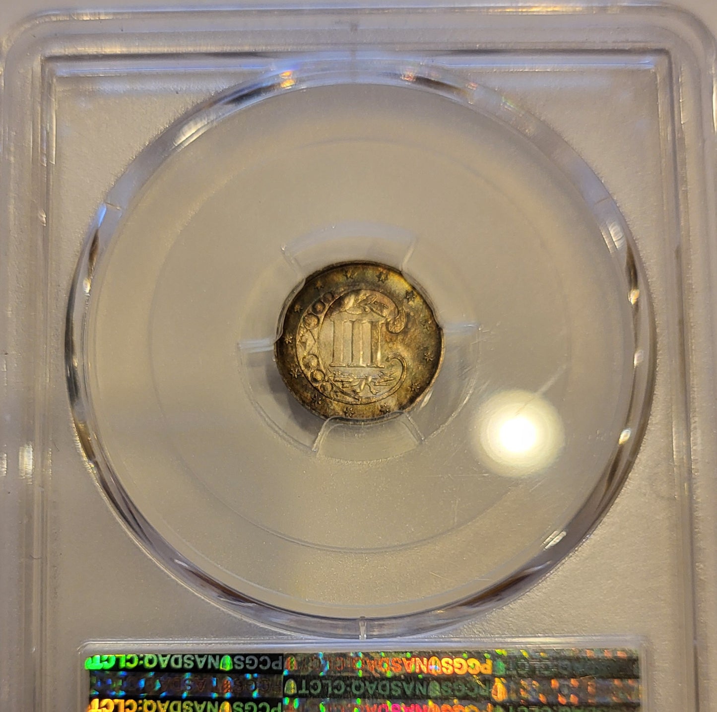 1862/1 3cs PCGS MS 67