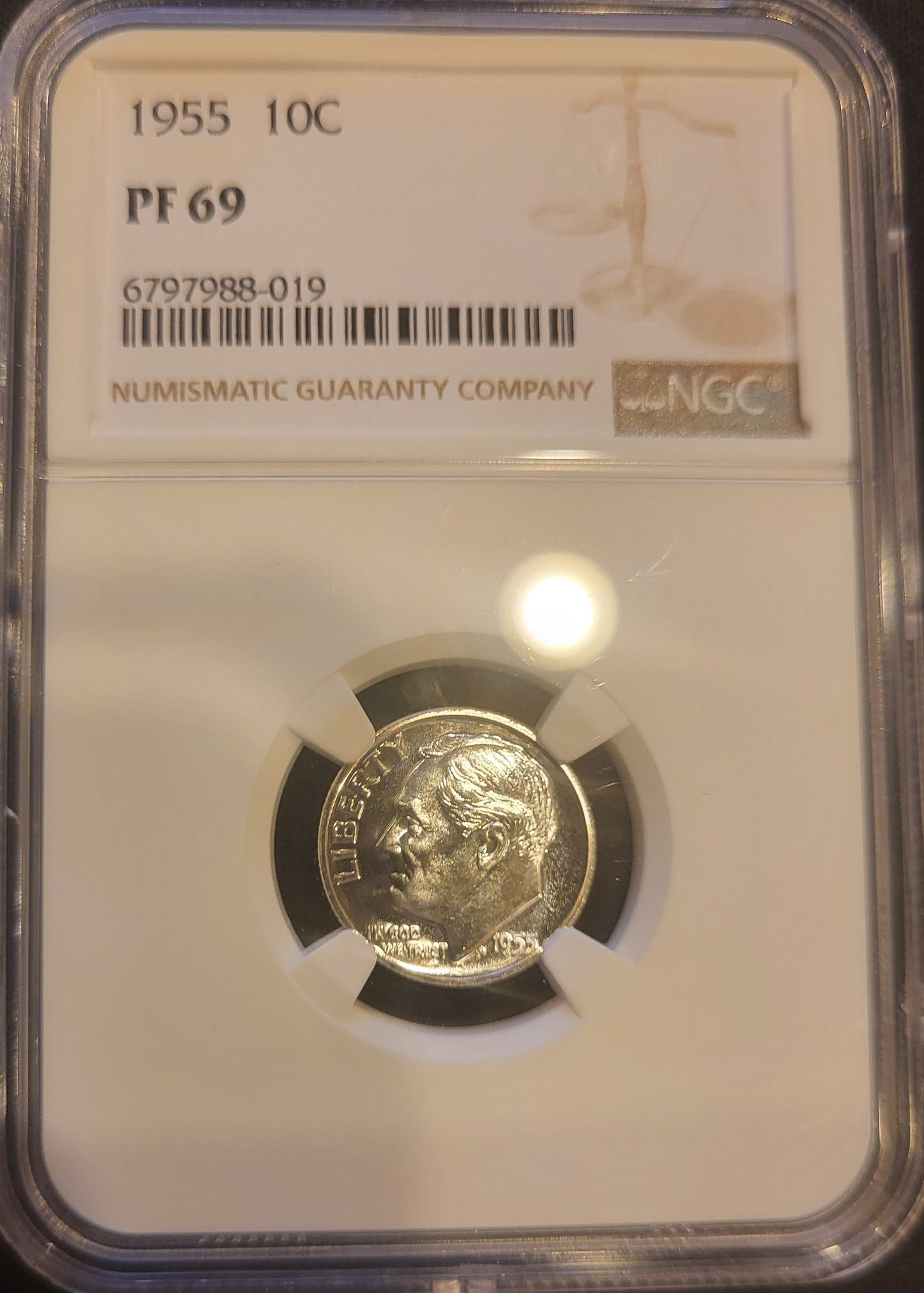 1955 10c NGC PF 69
