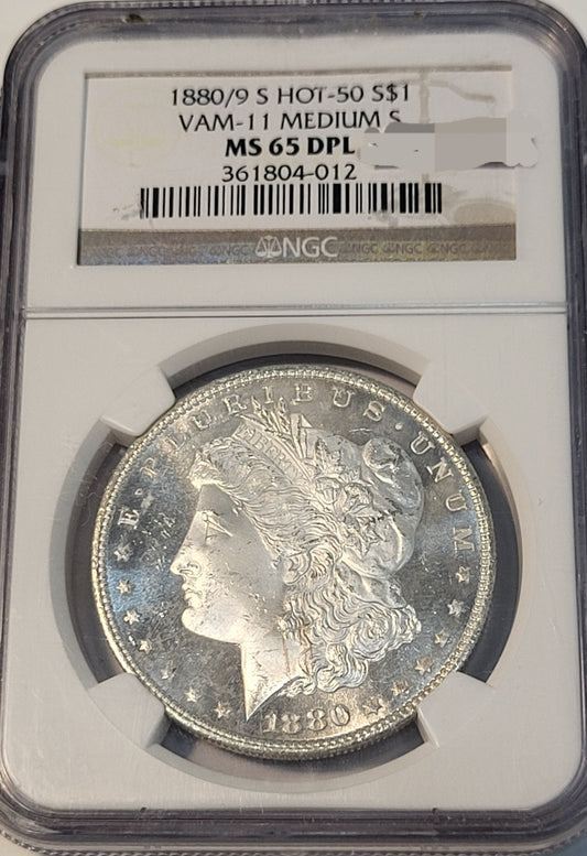 1880/9 -S $1 VAM-11 Morgan NGC 65 DPL