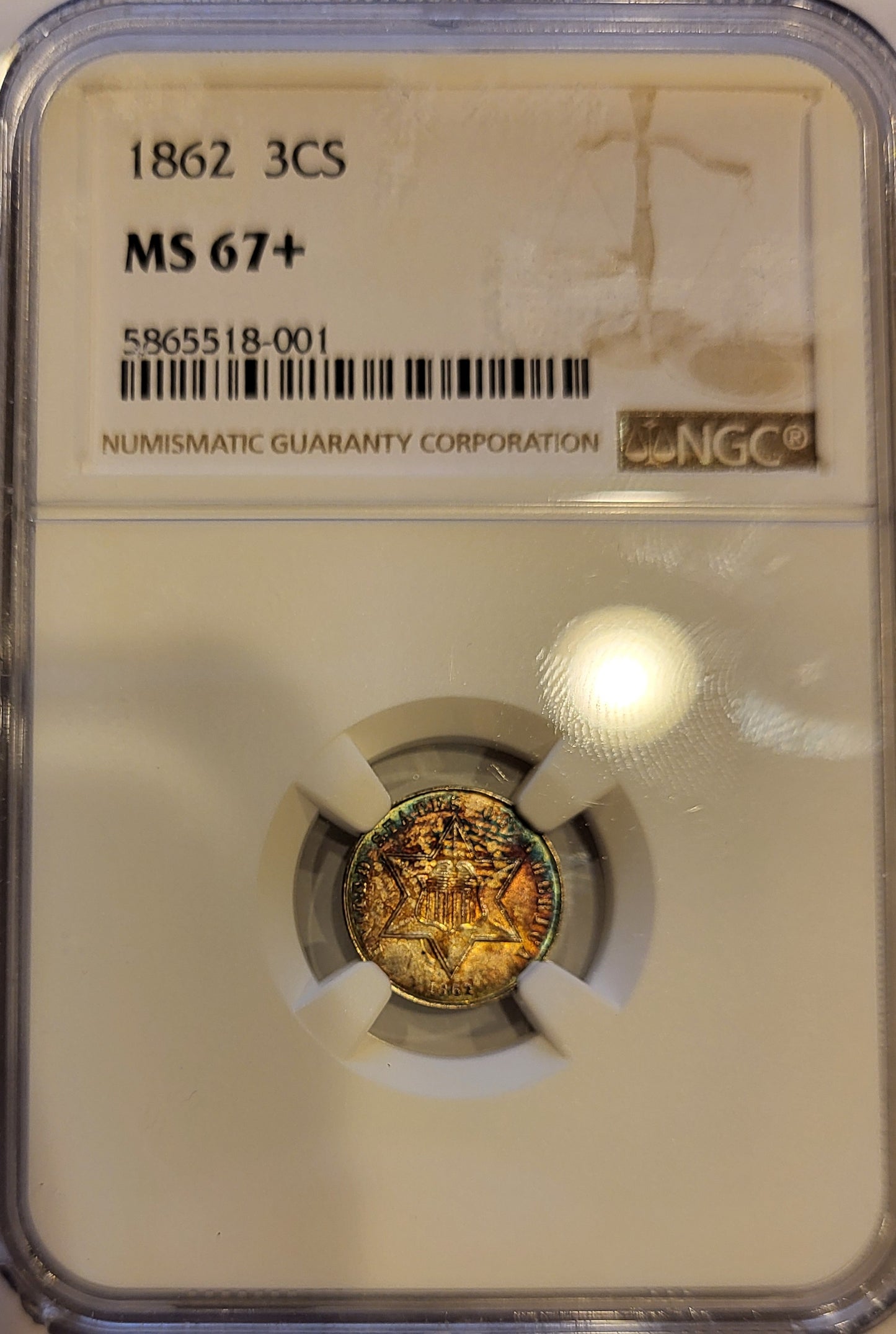 1862 3cs NGC MS 67+