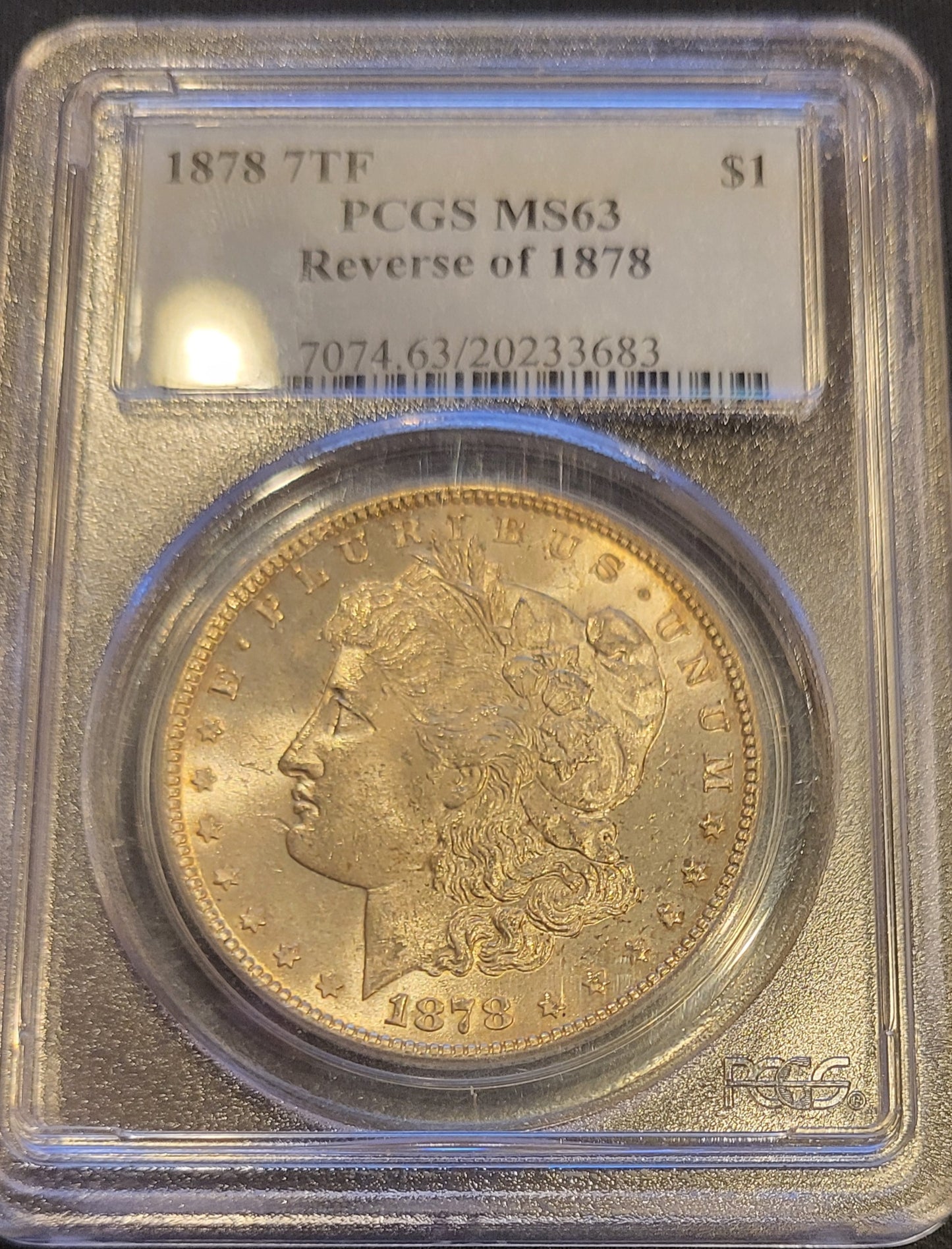 1878 7TF Rev 78 VAM-195 PCGS 63