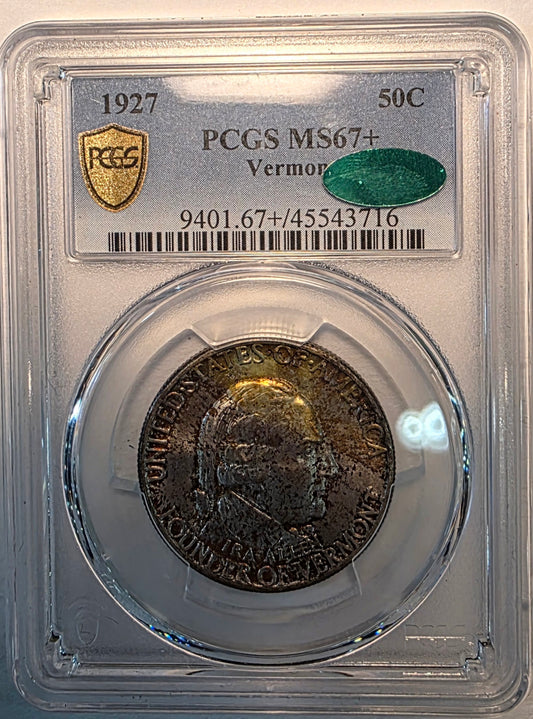 1927 50c Vermont PCGS 67+ CAC