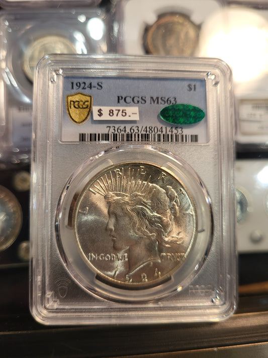 1924-S PCGS MS 63 CAC